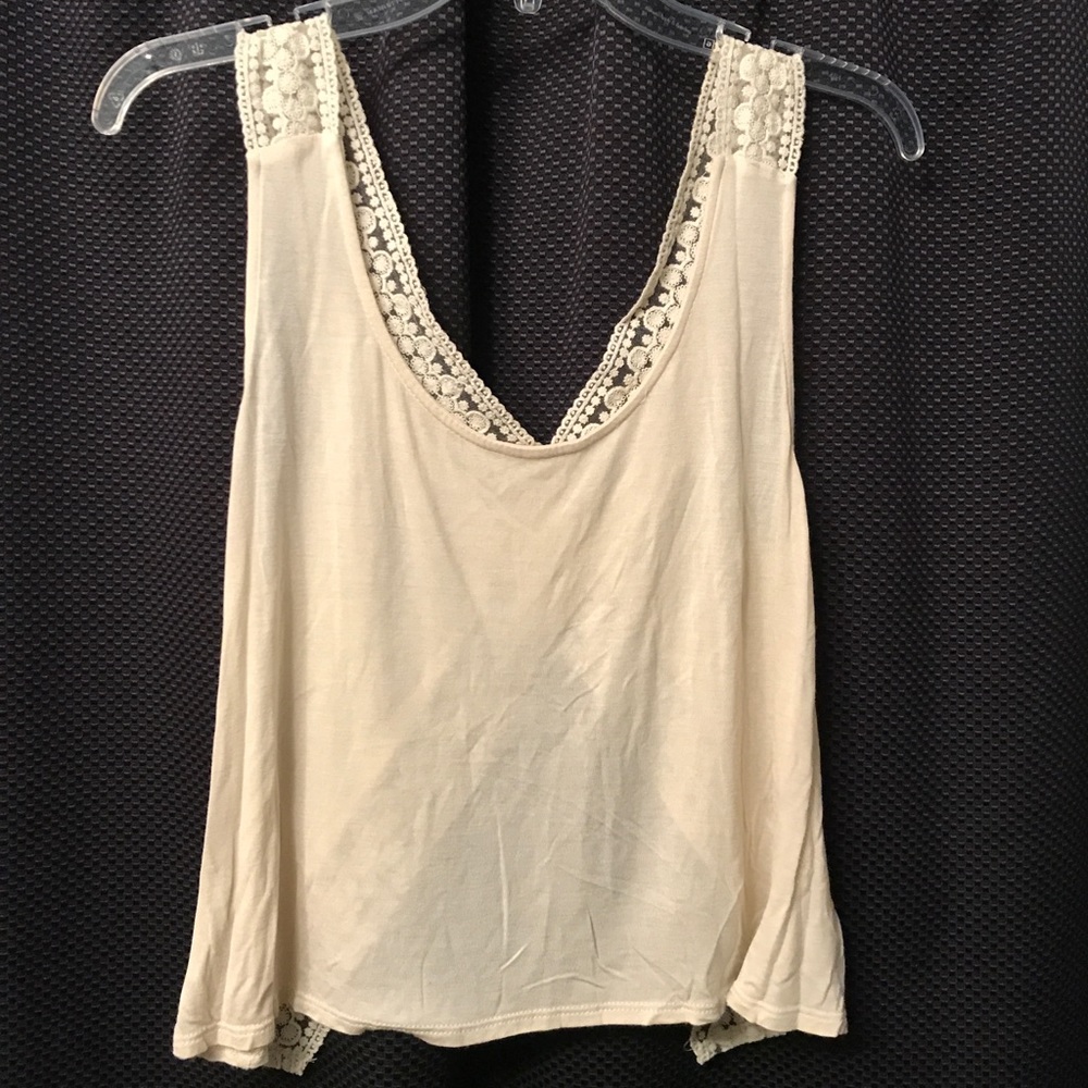 UO pins & needles open back tank top